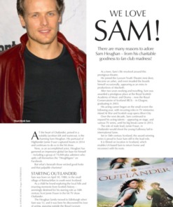 Outlander Uncovered Magazine Inside Page We Love Sam Heughan