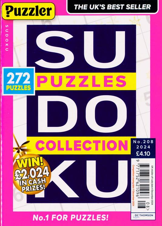 Puzzler Sudoku Puzzle Collection Magazine 208